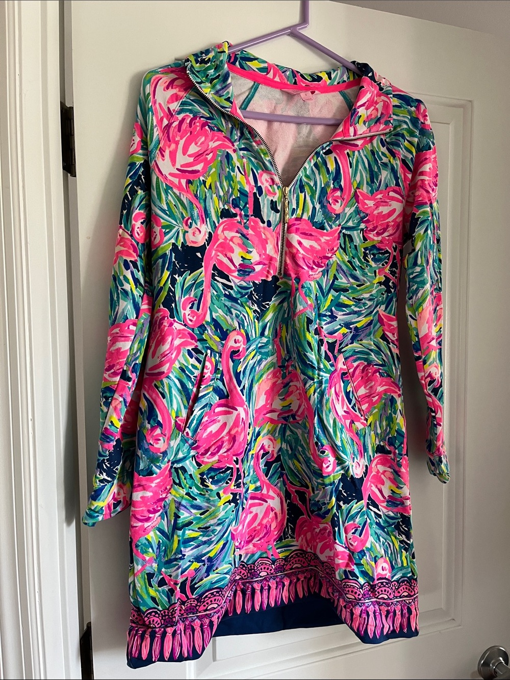 Lily Pulitzer Flamingo Popover Dress